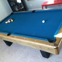 Nice Blue Felt Pool Table